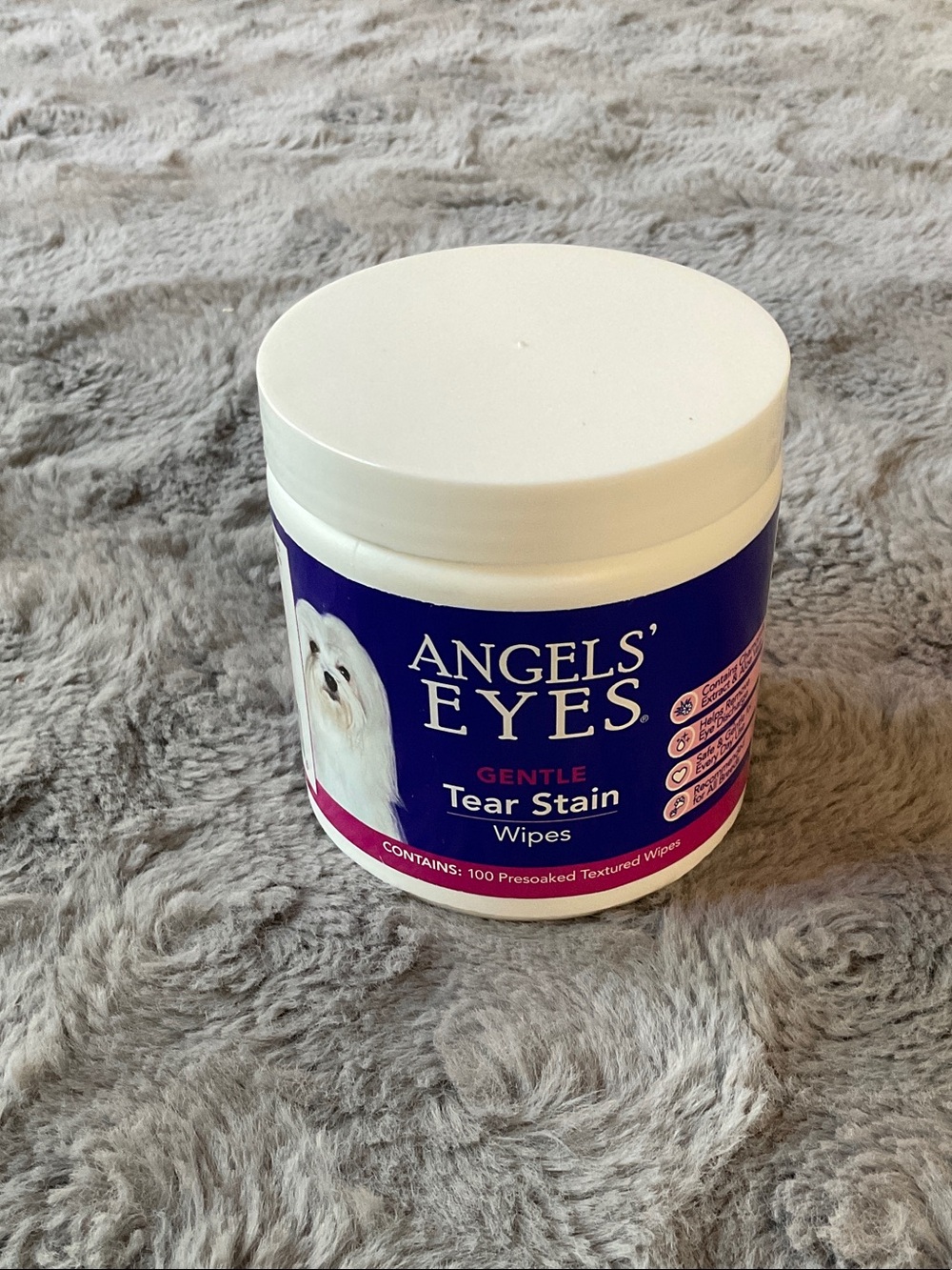 Gentle Tear Stain Wipes - White
